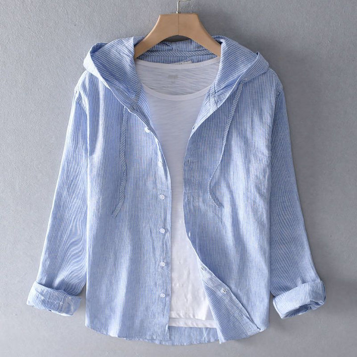 Ninke | Blouse en lin à capuche