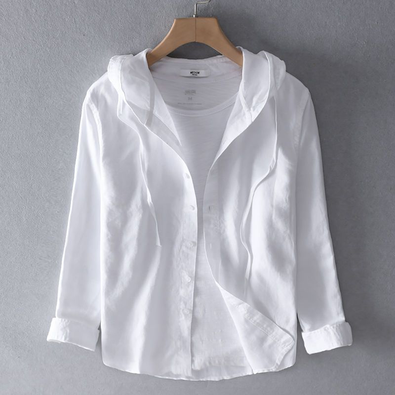 Ninke | Blouse en lin à capuche