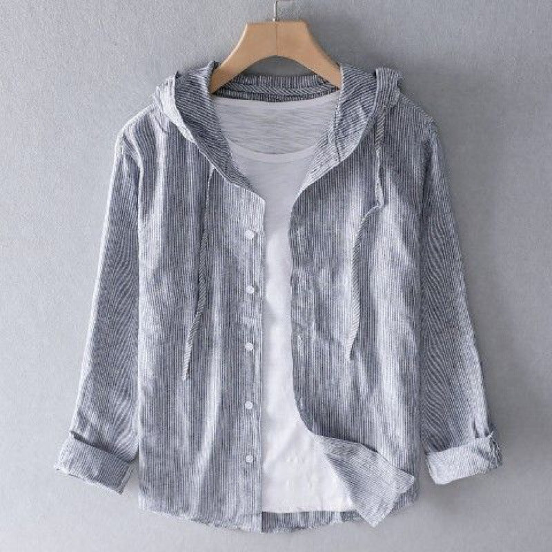 Ninke | Blouse en lin à capuche
