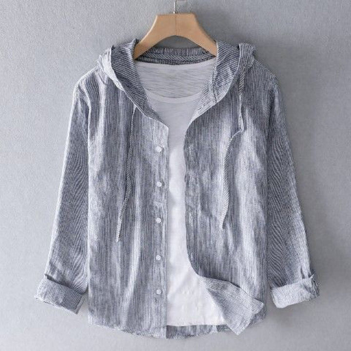 Ninke | Blouse en lin à capuche