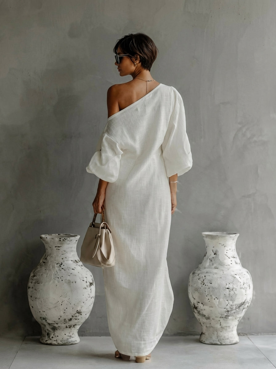 Doortje | Asymmetrisches One-Shoulder-Maxikleid