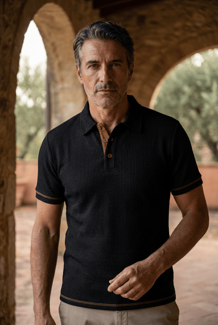 Thijs | Luftiges Poloshirt mit Struktur