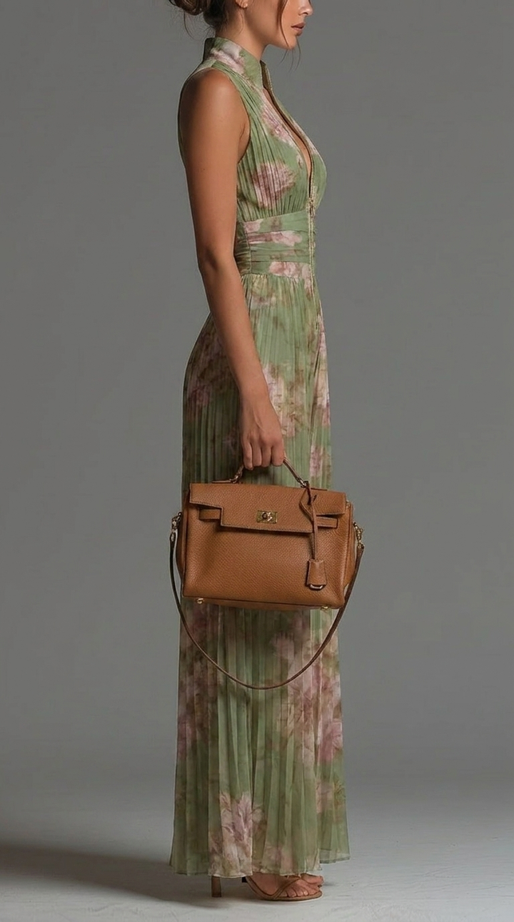 Quirine | Macacão plissado com padrão floral