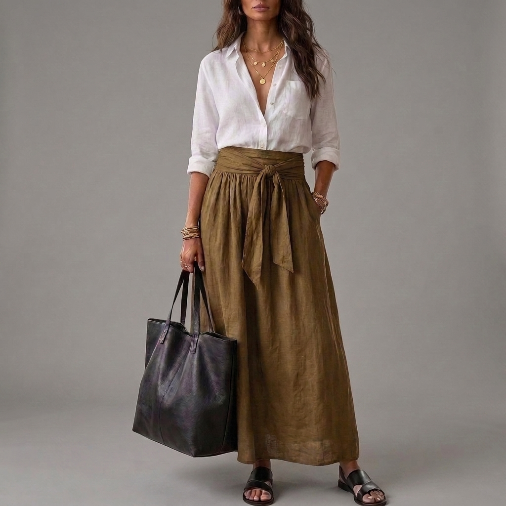 Froukje | Conjunto coordenado de duas peças em tweed, de corte fluido