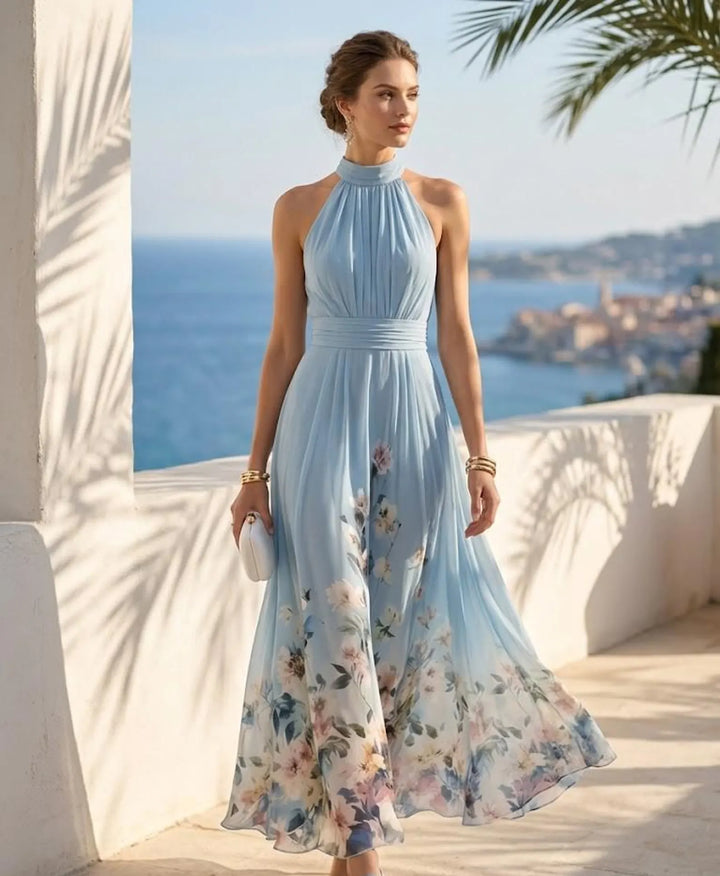 Maud | Vestido maxi romântico em chiffon