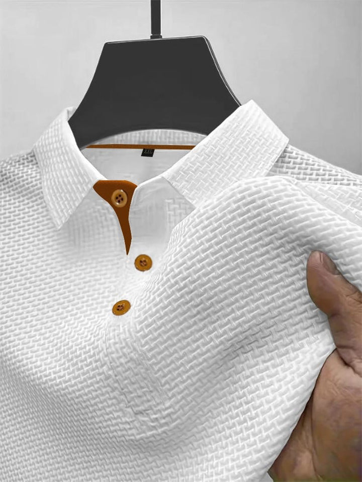 Thijs | Luftiges Poloshirt mit Struktur
