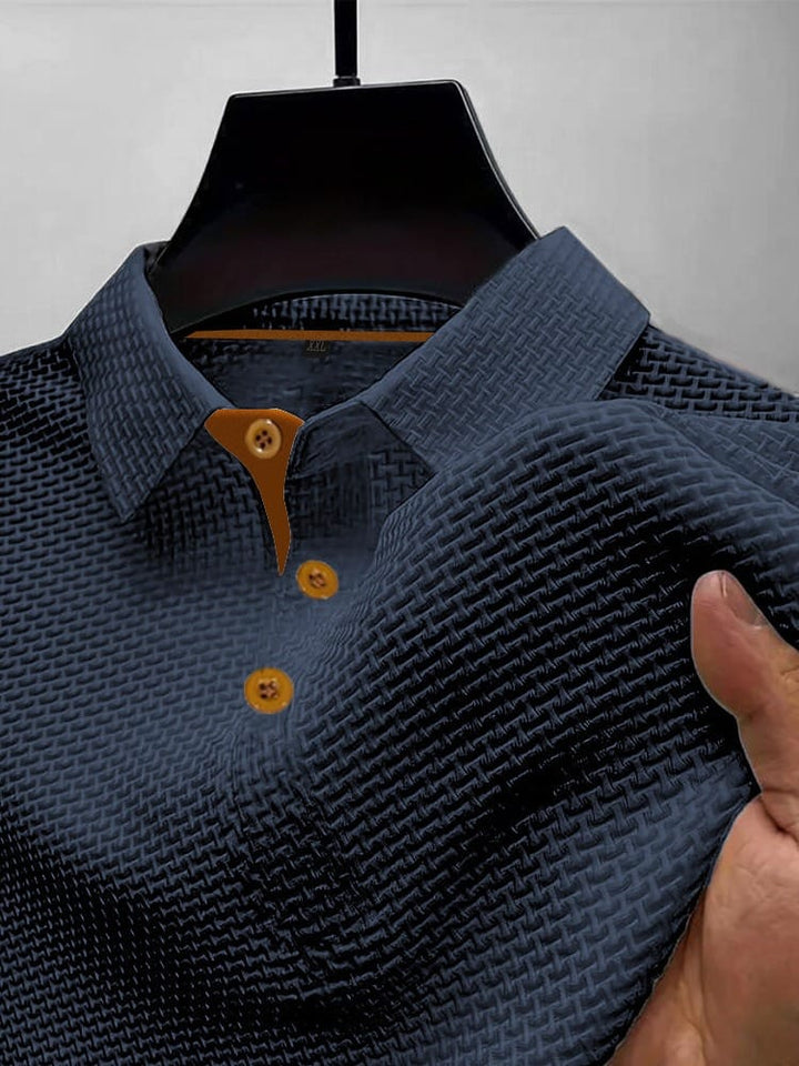 Thijs | Luftiges Poloshirt mit Struktur
