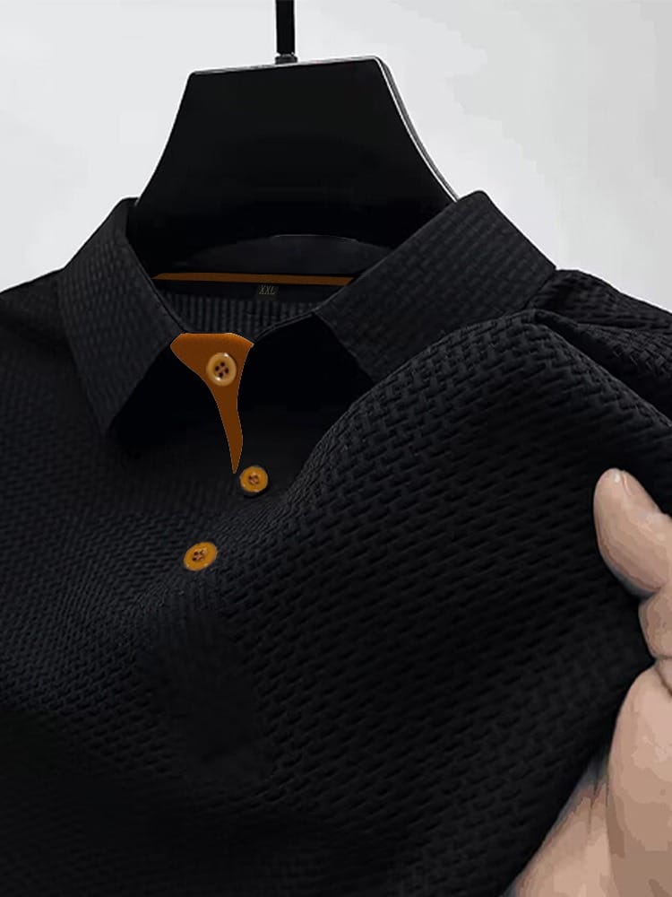 Thijs | Luftiges Poloshirt mit Struktur