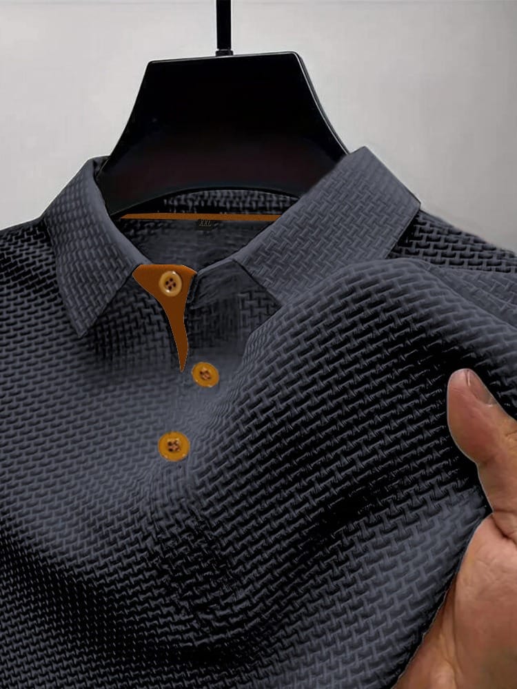 Thijs | Luftiges Poloshirt mit Struktur