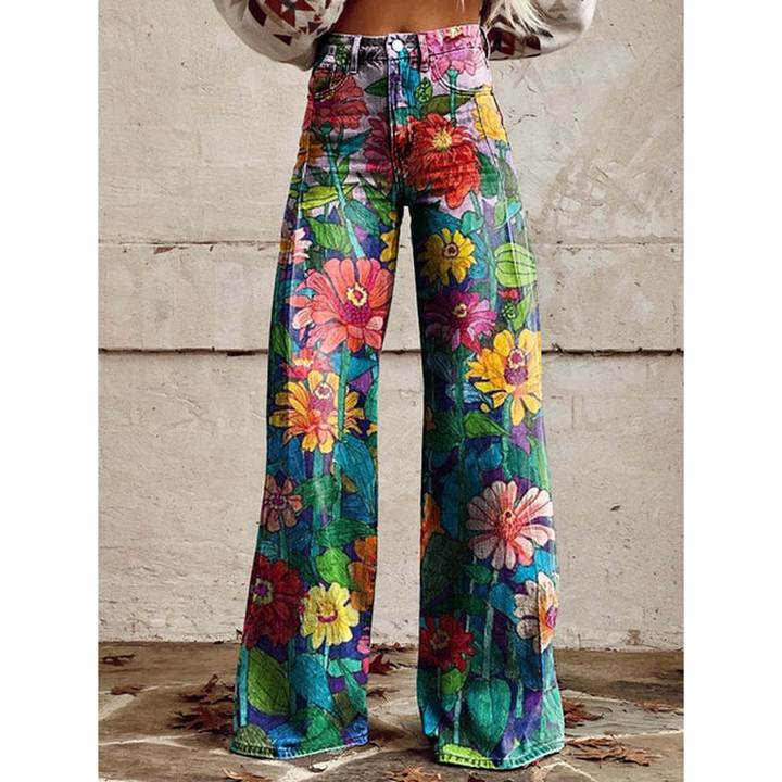 Tialda | Jeans estampados de cintura subida