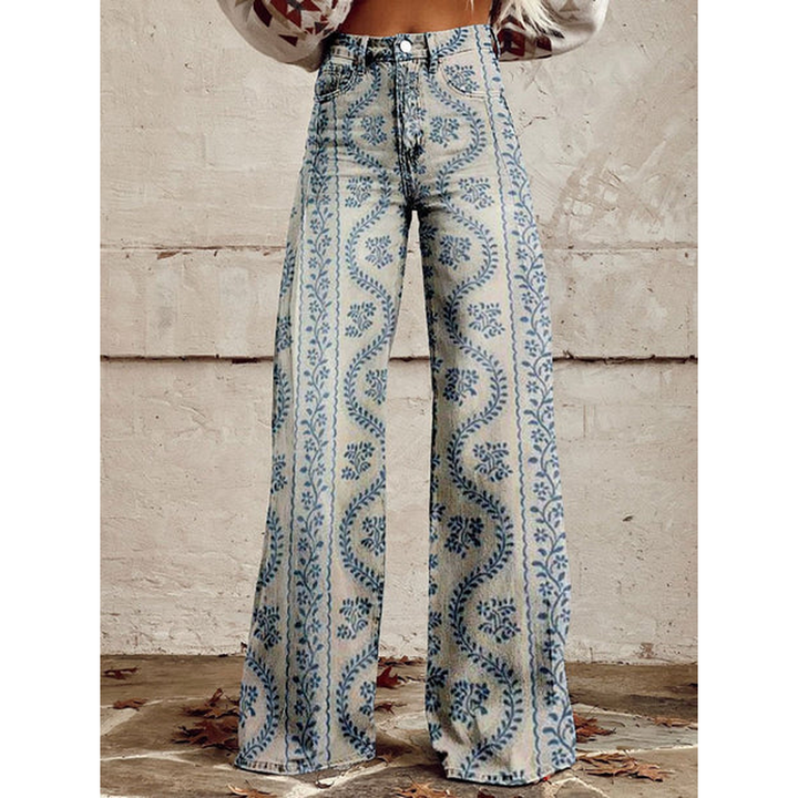Tialda | Jeans estampados de cintura subida