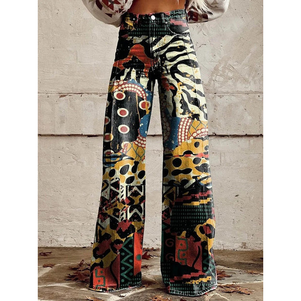 Tialda | Jeans estampados de cintura subida