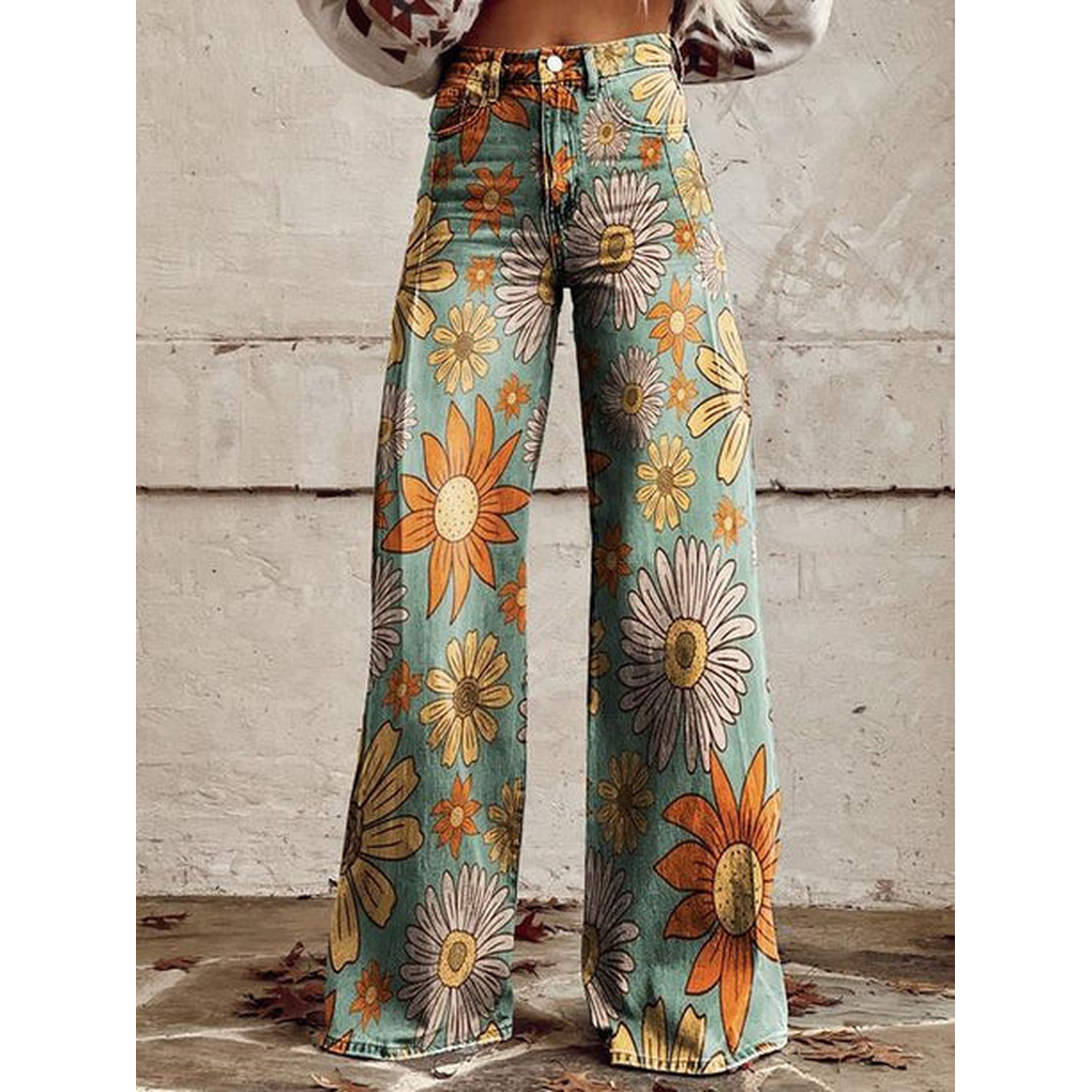 Tialda | Jeans estampados de cintura subida