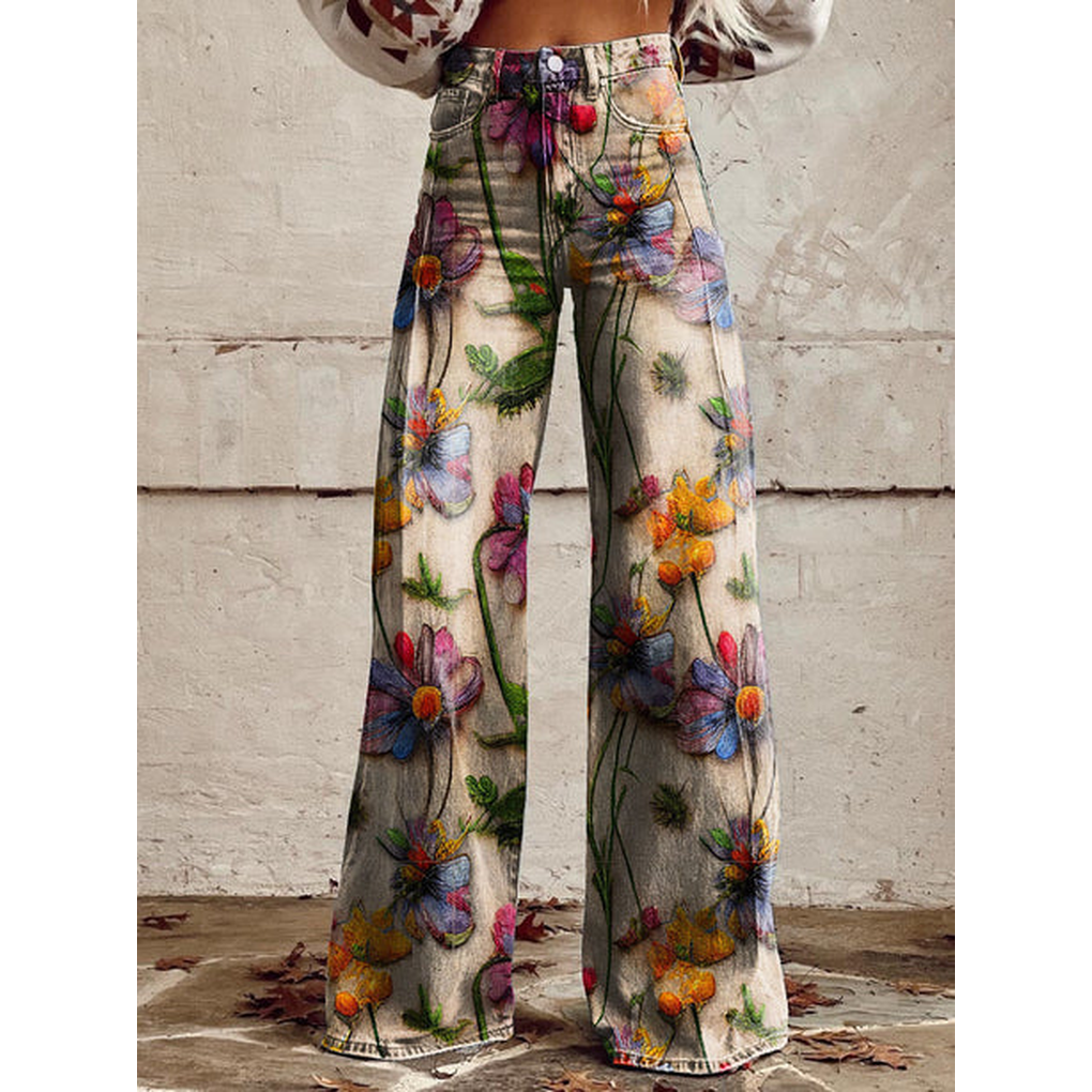 Tialda | Jeans estampados de cintura subida