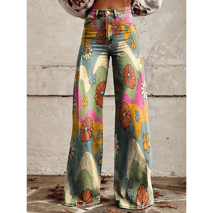 Tialda | Jeans estampados de cintura subida