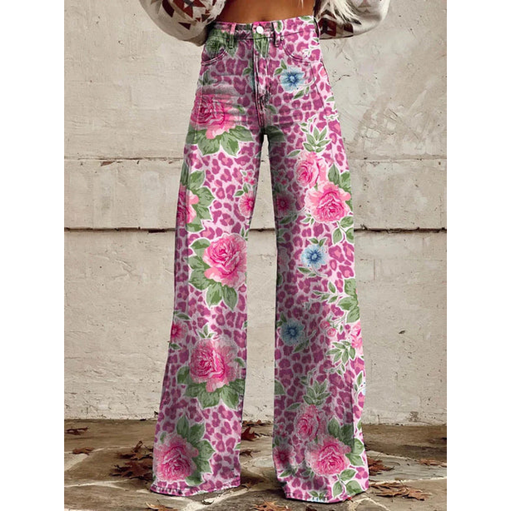 Tialda | Jeans estampados de cintura subida