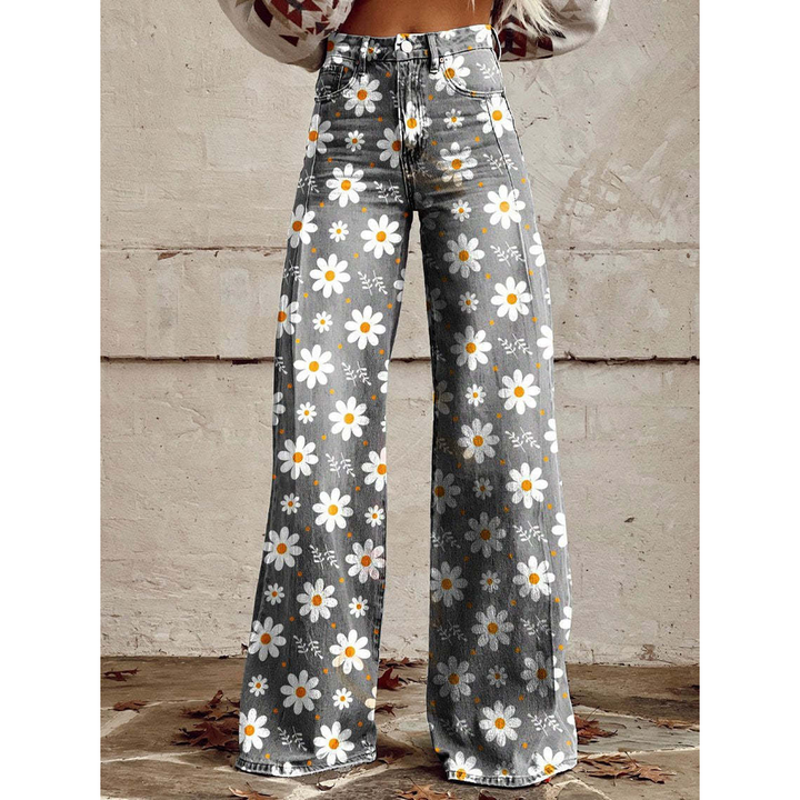 Tialda | Jeans estampados de cintura subida