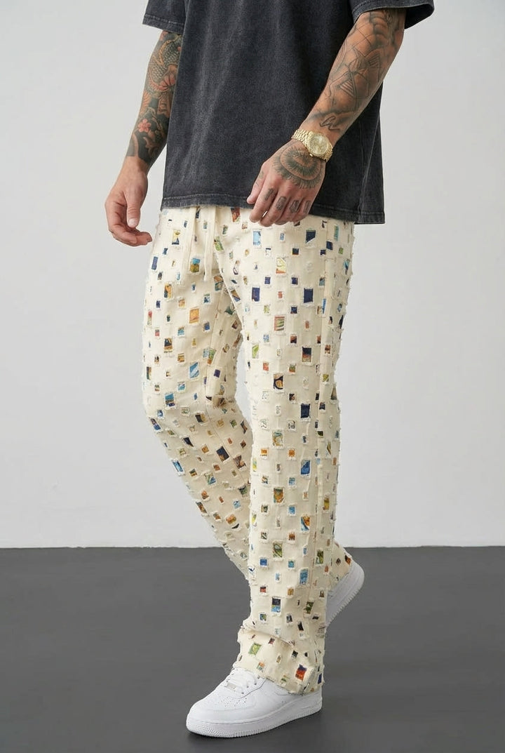 Hilde | Gerade Hose mit Mosaikmuster