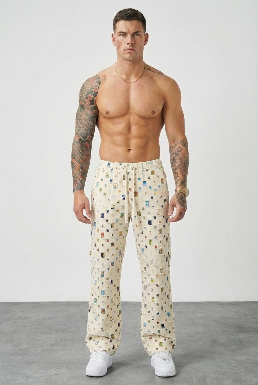Hilde | Gerade Hose mit Mosaikmuster