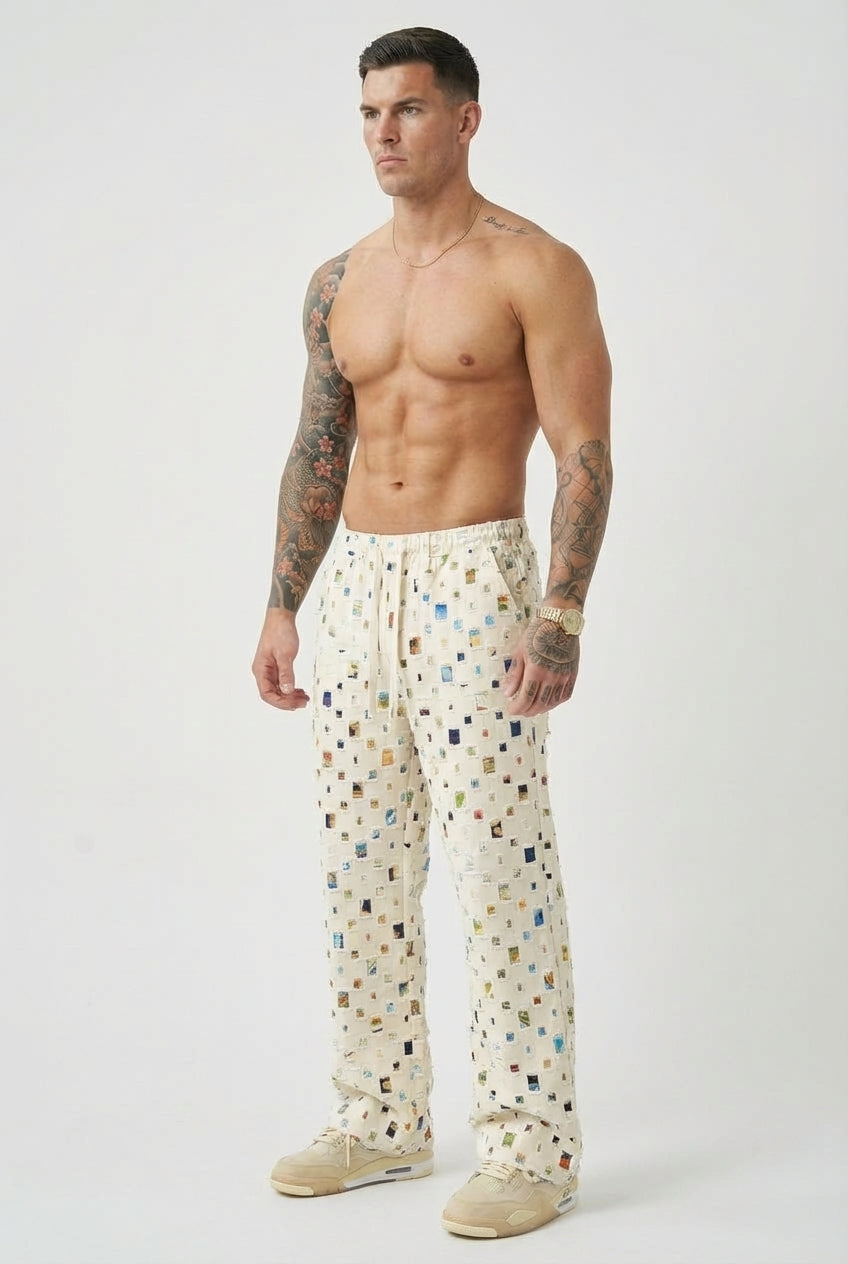Hilde | Gerade Hose mit Mosaikmuster