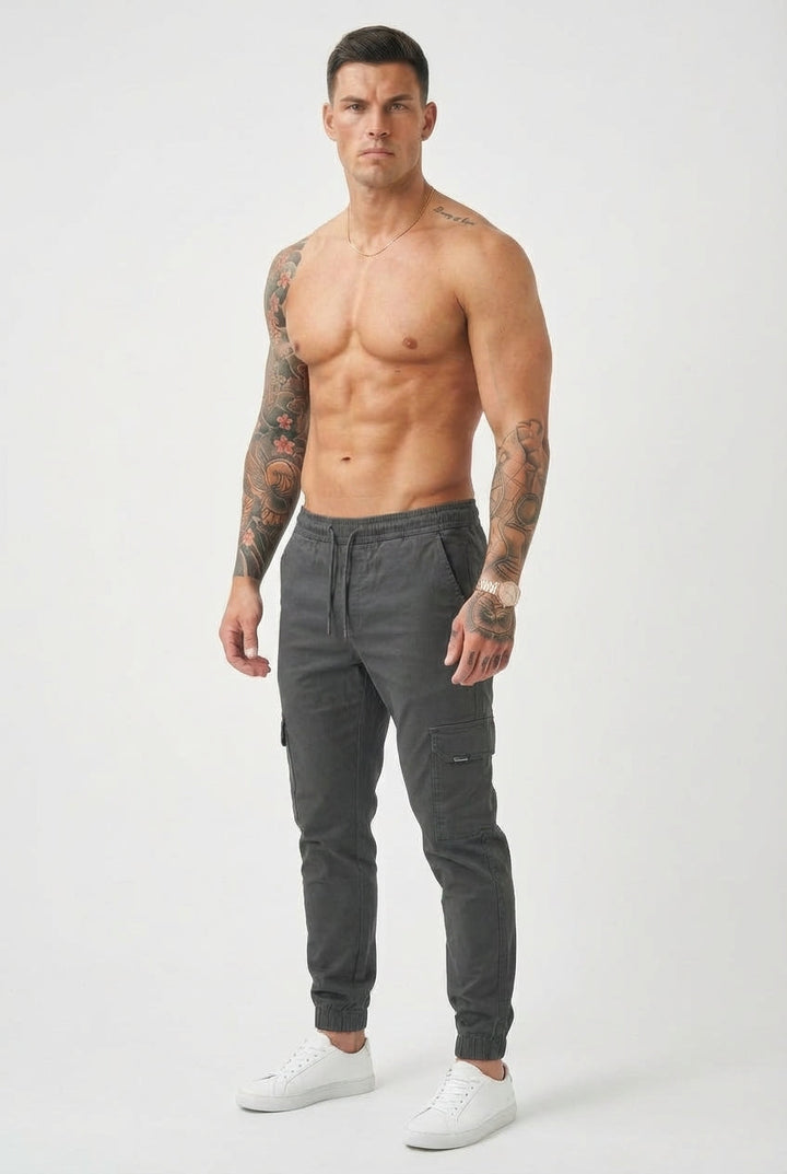 Gerard | Grauer Jogger mit Seitentaschen