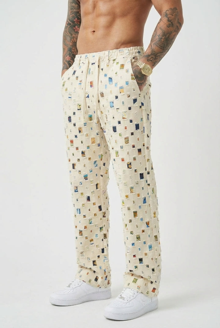 Hilde | Gerade Hose mit Mosaikmuster