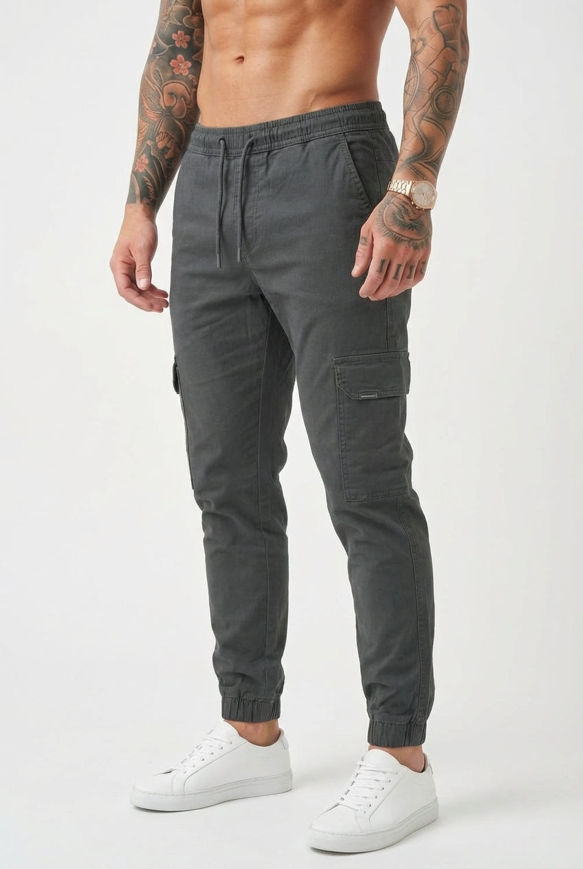 Gerard | Grauer Jogger mit Seitentaschen