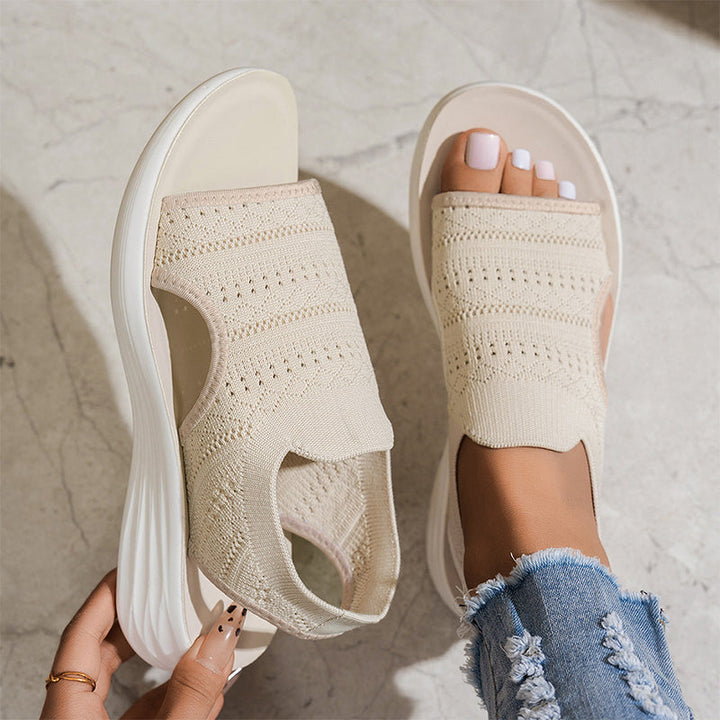 Hiske | Gestrickte Sandalen mit dicker Sohle
